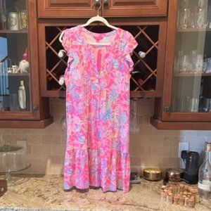 NWT Lilly Pulitzer Golda Flutter Sleeve Dress in XL